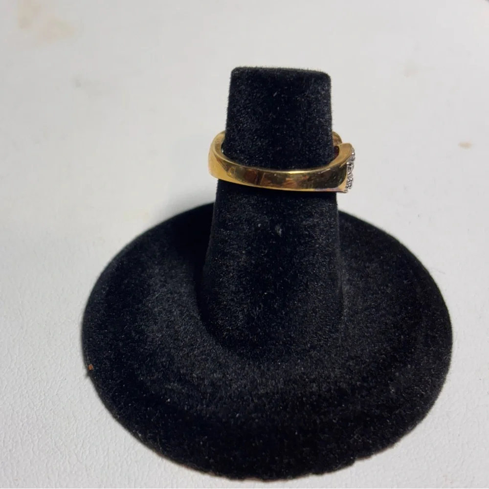 Estate Ring Gold and Sterling Silver pink tourmaline Art Deco ring size 5